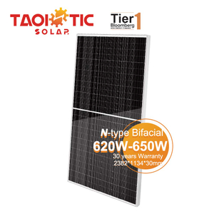 Tier 1 Brand, 625W-650W Mono Bifacial Dual-Glass Solar Module